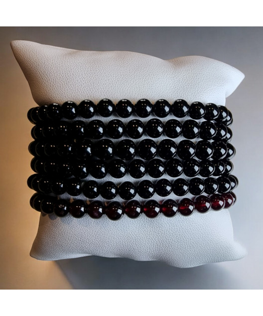Bracelet Spinelle Pierre rondes 6mm (s)