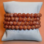 Bracelet Calcite orange Pierres rondes 8mm
