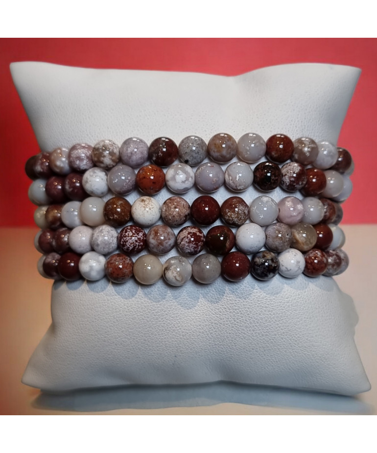 Bracelet Jaspe Océan Pierre Rondes