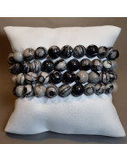Bracelet Jaspe Serpent Pierre rondes