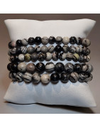 Bracelet Jaspe Serpent Pierre rondes