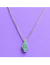 Pendentif Turquoise sur Chaîne Argent 925