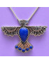 Pendentif Lapis-lazuli Aigle Ethnique avec chaîne Argent 925