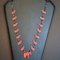 Collier Jaspe Rouge Turquoise et Coquillages Cheval Amérindien Tribu Zuni Fermoir Argent 925
