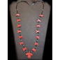 Collier Jaspe Rouge Turquoise et Coquillages Oiseau Amérindien Tribu Zuni  Fermoir Argent 925
