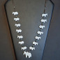 Collier Magnésite Turquoise et Coquillages Cheval Amérindien Tribu Zuni Fermoir Argent 925