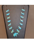 Collier Turquoise et Coquillages Cheval Amérindien Tribu Zuni Fermoir Argent 925