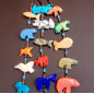 Collier Turquoise Pierres et Coquillages Animaux Amérindien Tribu Zuni triple rang Fermoir Argent 925