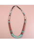 Collier Turquoise Jaspe Onyx et coquillages Amérindien Tribu Zuni Fermoir Argent 925