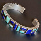 Bracelet Turquoise et Lapis-lazuli Amérindien Argent 925