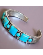 Bracelet Turquoise Amérindien Argent 925