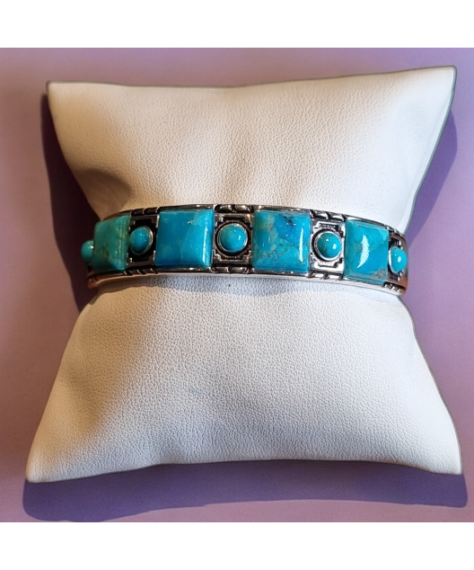 Bracelet Turquoise Amérindien Argent 925
