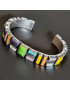 Bracelet Turquoise Nacre Opale verte et Lapis-lazuli Amérindien Argent 925