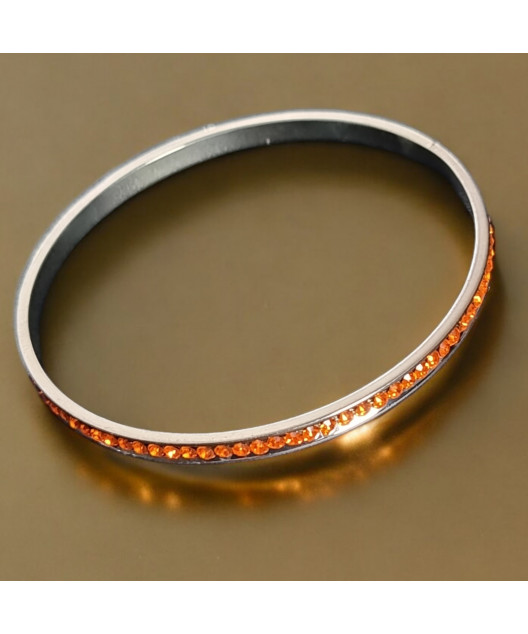 Bracelet Swarovski orange Acier Inox
