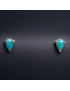 Boucles Turquoise serties Argent 925
