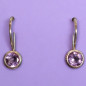 Boucles Améthyste facettées rondes Argent 925