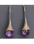 Boucles Améthyste facettées boules Argent 925 (s)