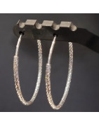 Boucles Facettées type Créoles Argent 925