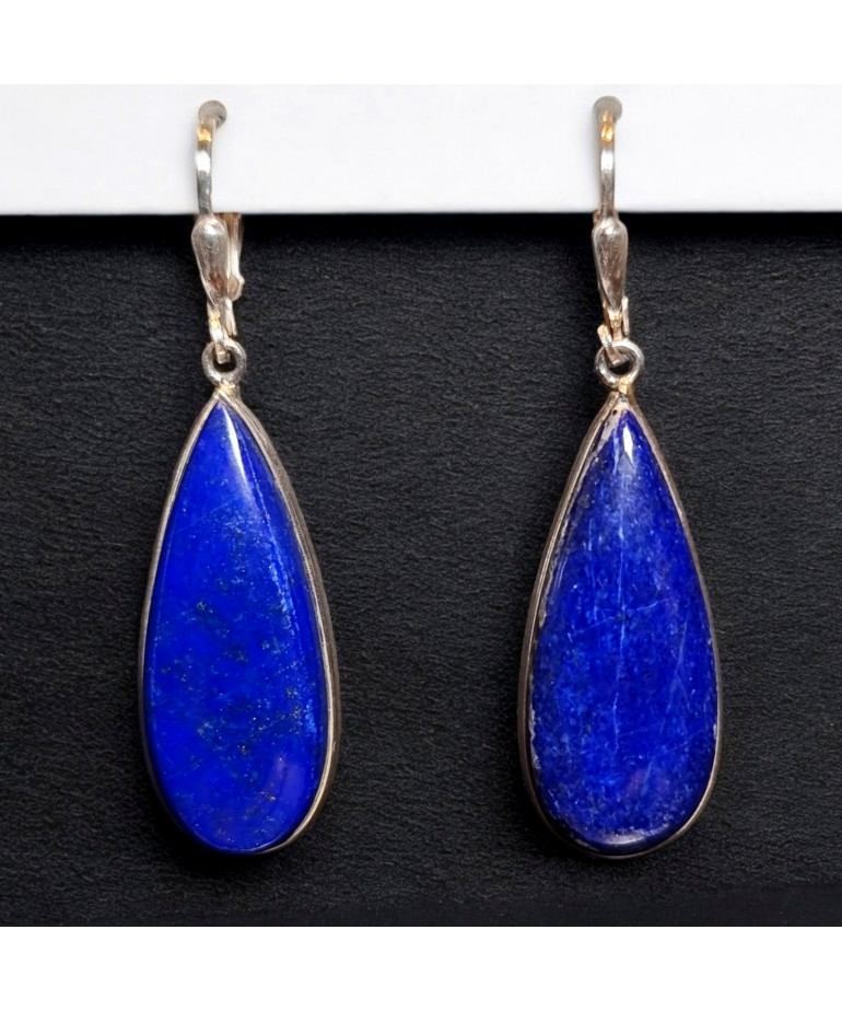 Boucles Lapis-lazuli Gouttes Argent 925