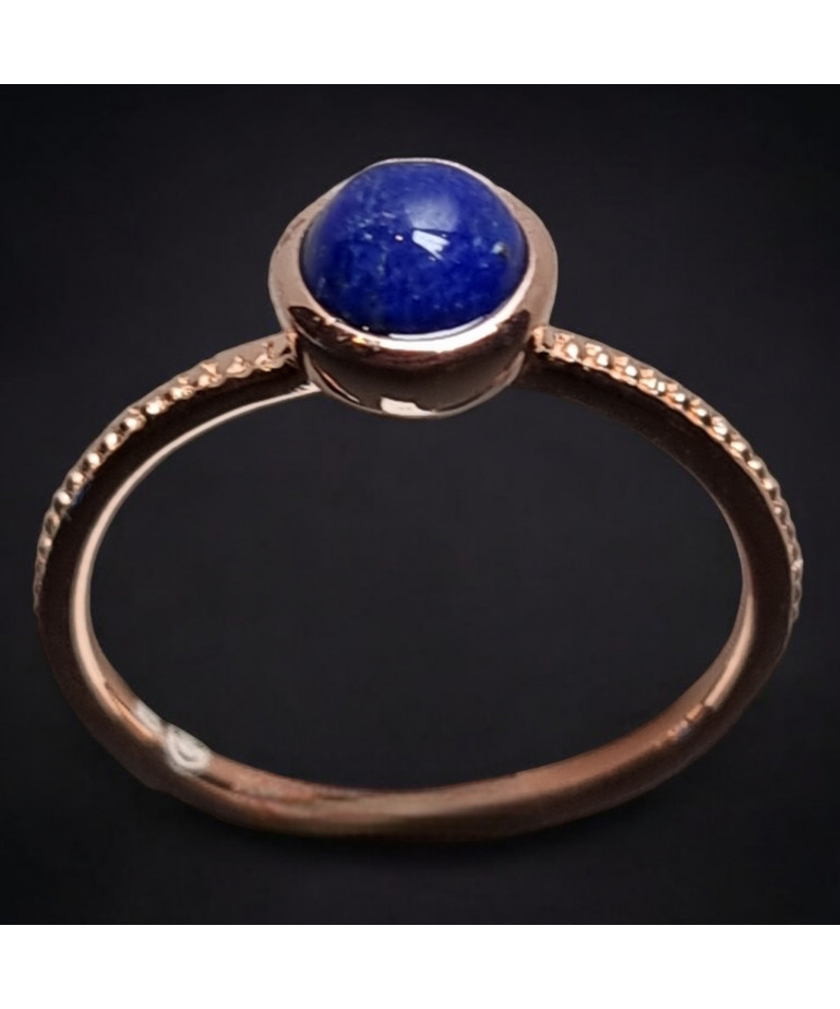 Bague Lapis-lazuli Plaquée or Taille 50