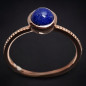 Bague Lapis-lazuli Plaquée or Taille 50