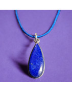 Pendentif Lapis-lazuli Argent 925 sur cordon réglable (s)