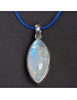 Pendentif Pierre de lune Argent 925 sur cordon réglable