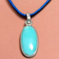 Pendentif Turquoise Argent 925 sur cordon réglable