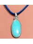 Pendentif Turquoise Argent 925 sur cordon réglable