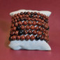 Bracelet Obsidienne Acajou Pierre rondes