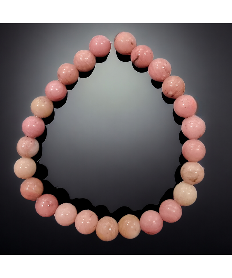 Bracelet Rhodochrosite Pierres rondes (s)