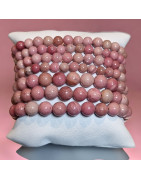 Bracelet Rhodochrosite Pierres rondes (s)