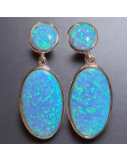 Boucles Opale Harlequin A+ Argent 925