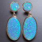 Boucles Opale Harlequin A+ Argent 925