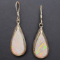 Boucles Opale blanche A+ Argent 925