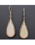 Boucles Opale blanche A+ Argent 925