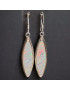 Boucles Opale blanche A+ Argent 925