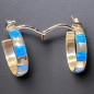 Boucles Opale Harlequin A+ demi-créoles Argent 925