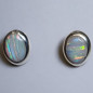 Boucles Opale blanche Argent 925