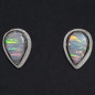 Boucles Opale blanche Argent 925