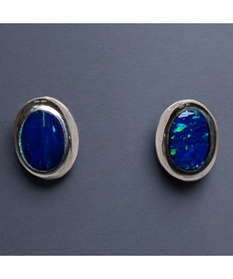 Boucles Opale Harlequin Argent 925