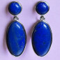 Boucles Lapis-lazuli ovales Argent 925
