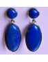 Boucles Lapis-lazuli ovales Argent 925