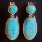 Boucles Turquoise ovales Argent 925