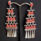 Boucles Jaspe rouge Argent 925