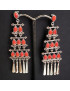 Boucles Jaspe rouge Argent 925