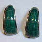 Boucles Malachite demi-créoles Argent 925