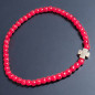 Bracelet Perle de verre de Murano Croix argentée Enfant