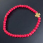 Bracelet Perle de verre de Murano Croix laiton