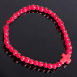 Bracelet Perle de verre de Murano Croix Jaspe rouge Enfant